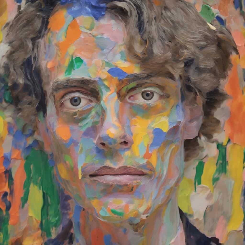 Ζωγραφική πορτρέτου, εικαστική γλώσσα του συναισθήματος, αφηρημένη τεχνική, σύγχρονη τέχνη, δημιουργικότητα.